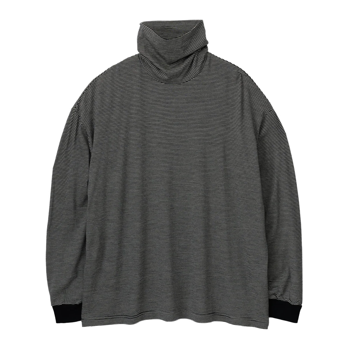 WOOL BORDER L/S TURTLE NECK TEE – THEMARKET