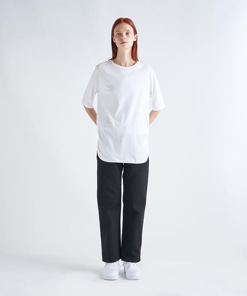 SUVIN 60/2 | ROUND HEM T-SHIRT -WHITE