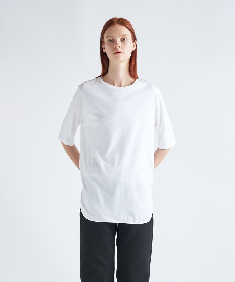 SUVIN 60/2 | ROUND HEM T-SHIRT -WHITE