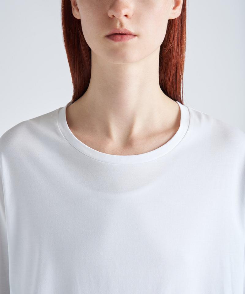 SUVIN 60/2 | ROUND HEM T-SHIRT -WHITE