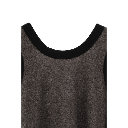 PILE FLARE TANK TOPS -BROWN-