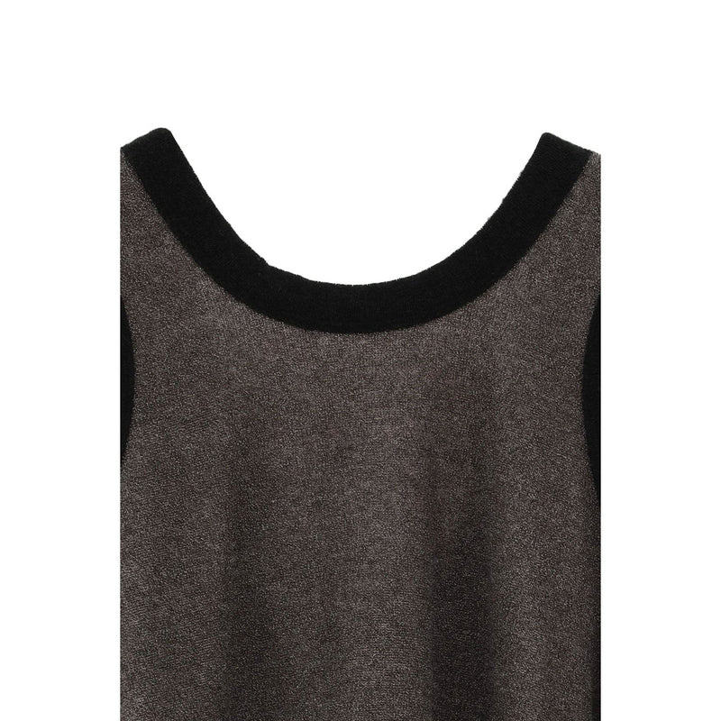 PILE FLARE TANK TOPS -BROWN-