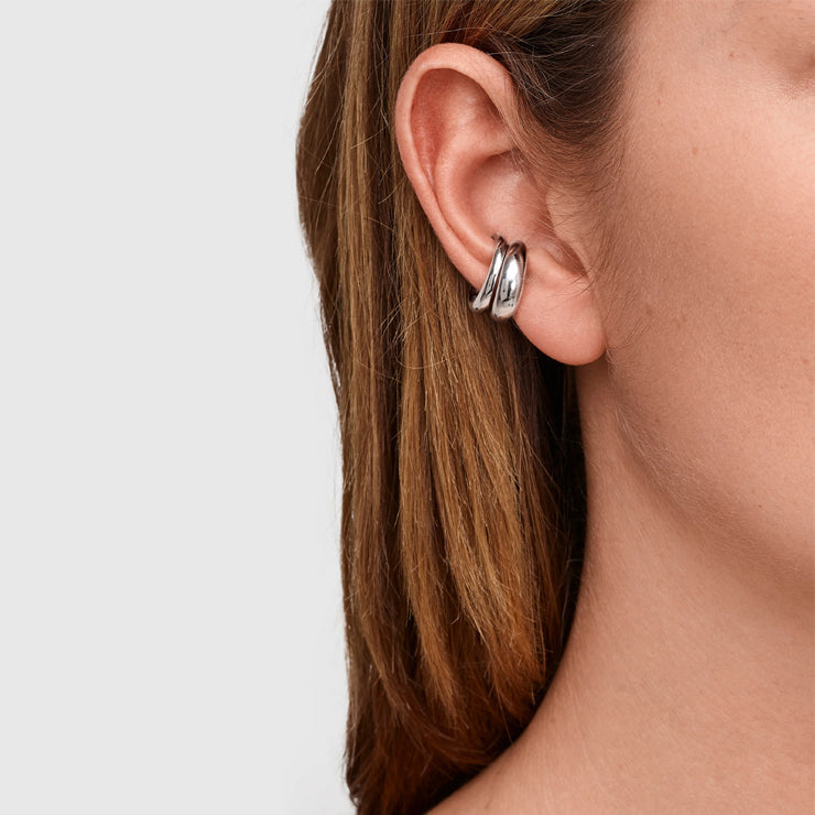 Ear Cuff Thick Silver