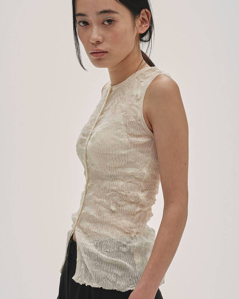 トップス 2way Sheer Knitvest 2way Sheer Knitvest – THEMARKET