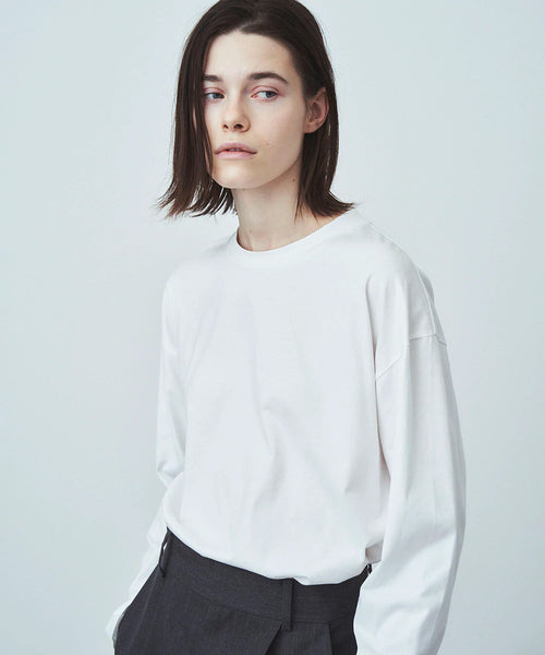 SUVIN60/2 | OVERSIZED L/S T-SHIRT -GREEN