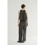 PILE LINE PANTS -BROWN-