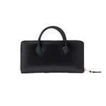 Long Zip Around Wallet With Handle -BLACK-