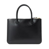 Zip Large Pouch With Handle -BLACK-