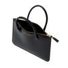 Zip Large Pouch With Handle -BLACK-