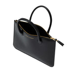 Zip Large Pouch With Handle -BLACK-