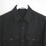SHEER TWILL DRESS-BLACK-