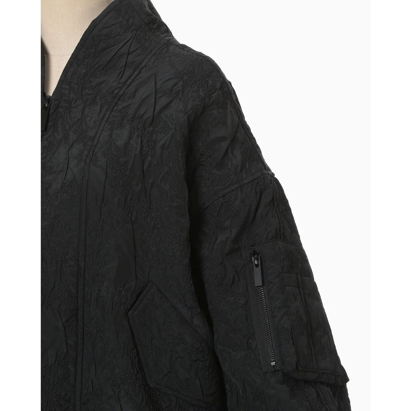 Floral Jacquard Triple Cloth Jacket -ecru-