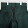 SHEER PLAID WIDE PANTS-GREEN-