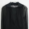 SHEER LAYERED POLO-BLACK-