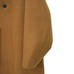 MELTON HOODED WORK COAT-BLACK-