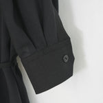 SHEER TWILL DRESS-BLACK-