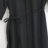 SHEER TWILL DRESS-BLACK-
