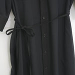 SHEER TWILL DRESS-BLACK-