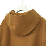MELTON HOODED WORK COAT-BLACK-