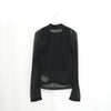 SHEER LAYERED POLO-BLACK-