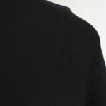 サテンペプラムニットカーデ -BLACK-