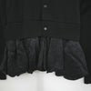 サテンペプラムニットカーデ -BLACK-
