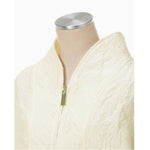 Floral Jacquard Triple Cloth Jacket -ecru-