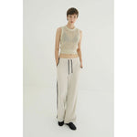 PILE LINE PANTS -IVORY-