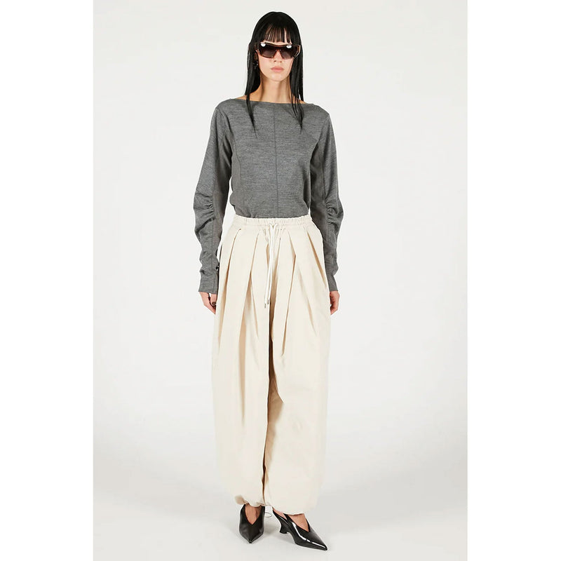Wool Slouchy Sleeve Top -GREY- – THEMARKET