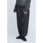 Wool Relax Pants -GREY-