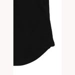 ONE SHOULDER RIB TANK-BLACK-