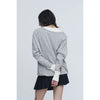 Plating Rib Layered Tee -WHITE×LT.GREY-