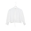 COTTON BALLOON SLEEVE BLOUSE-WHITE-