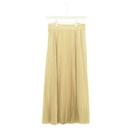 TAFFETA PLEATED SKIRT-CREAM-