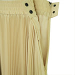 TAFFETA PLEATED SKIRT-CREAM-