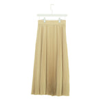 TAFFETA PLEATED SKIRT-CREAM-