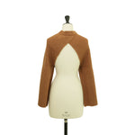 RIBBED KNIT WOOL SHRUG