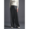 ALISON TROUSERS / HIGH GAUGE PURE WOOL JERSEY -DK GREY-