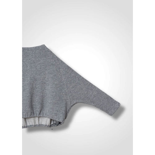 KORA BOTTOLE NECK TOP -LT GREY-