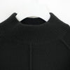 RIB SLEEVE SWEATER -BLACK-