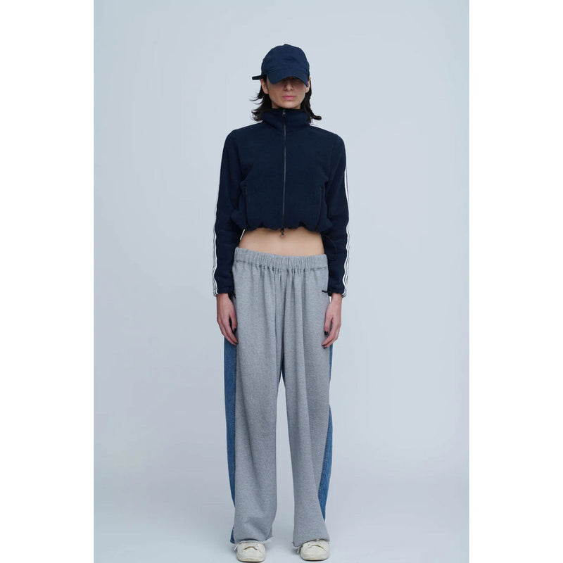 Fleece Tight Fit Track Jacket -DK.GREY-