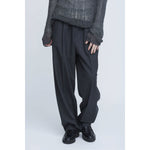 Wool Relax Pants -GREY-