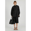 Organza Bermuda Pants-BLACK-