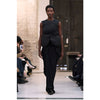 Floral Jacquard Rounded Down Vest - black