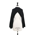 RIBBED KNIT WOOL SHRUG