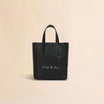 Museo Soft mini bag in black leather, Marni Mending