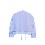 COTTON BALLOON SLEEVE BLOUSE-WHITE-