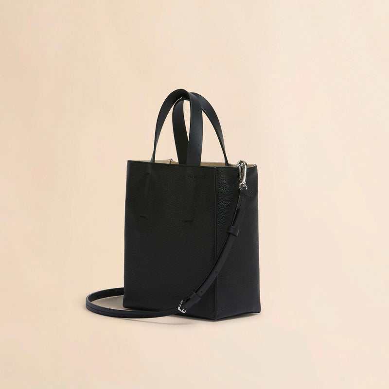 Museo Soft mini bag in black leather, Marni Mending