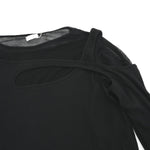 SHEER MAZE TOP-BLACK-