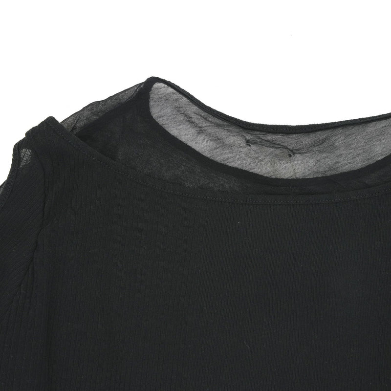 SHEER MAZE TOP-BLACK-